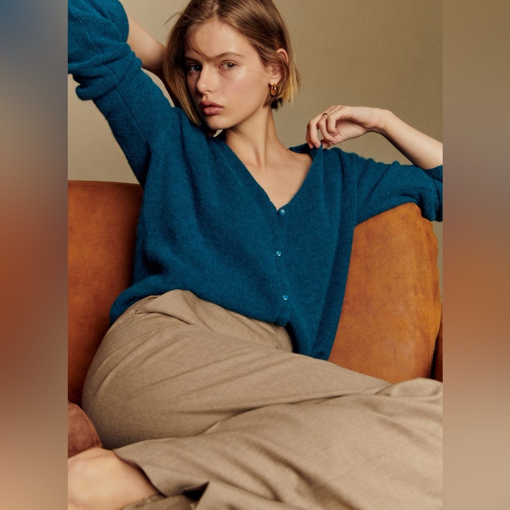 Sezane Barry Cardigan Celestial Blue - Size M